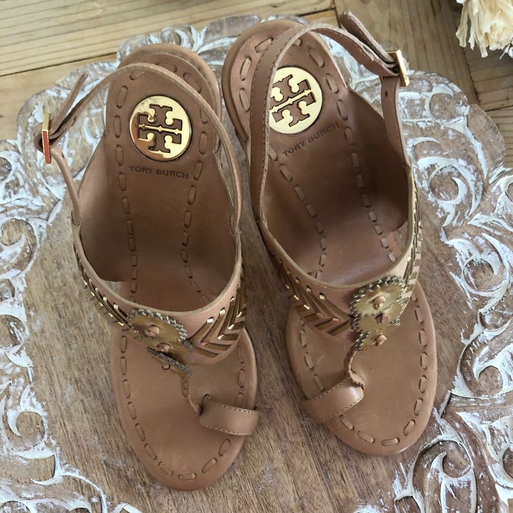 HPx2! Tory Burch Caylan Sandals. Size 8.5, 5” heel. Unworn. - Picture 13 of 15